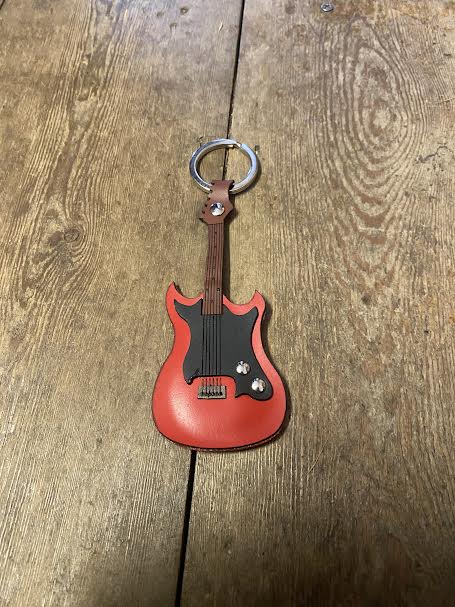 Keyring Leather Electric Guitar Dallaiti