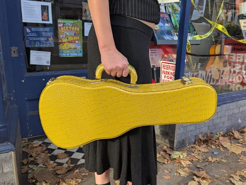 Green Alligator Ukulele Hard Case