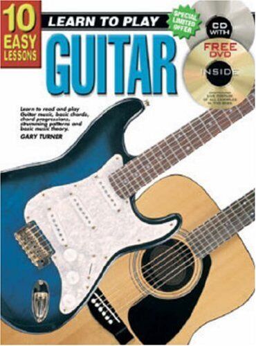 10 Easy Lessons Gtr Chords Bk+CD+DVD