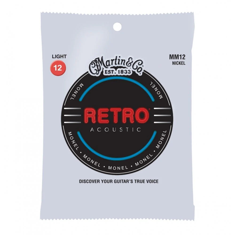 Martin Acoustic Guitar String Retro Monel Light 12