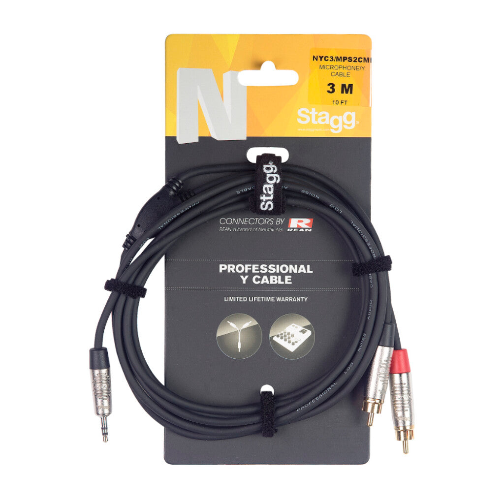 Stagg Professional Y Cable Mini-Jack/RCA NYC3MPS2CMR