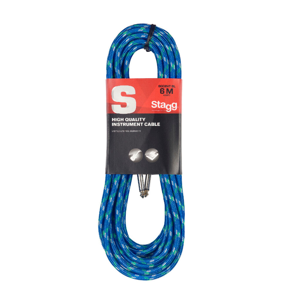 Stagg Cable Vintweed Blue 20ft