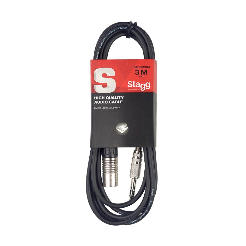 Stagg Audio Cable St PLG XLRm SAC3PSXMD