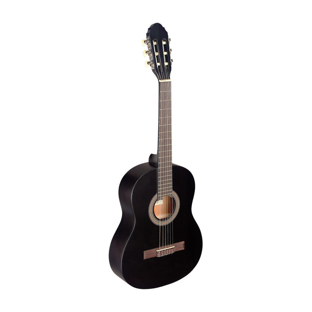 Stagg 3/4 Black Classical Guitar with Linden Top