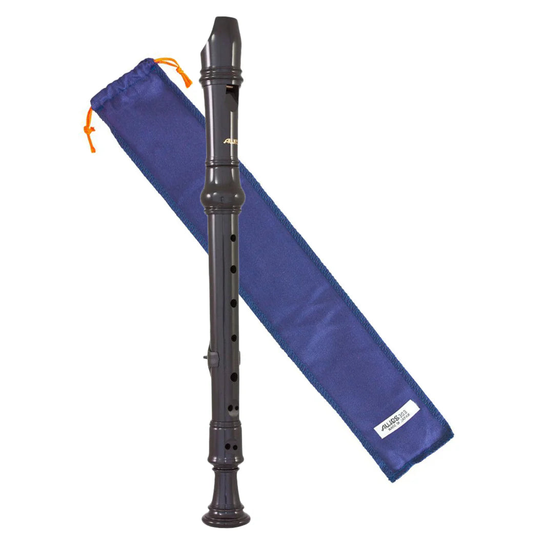 Aulos Descant Recorder 303BD-E & Blue Bag