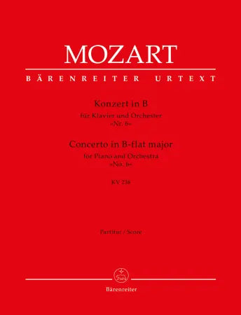 Mozart Piano Concerto No. 6 B flat KV238 Score Bärenreiter
