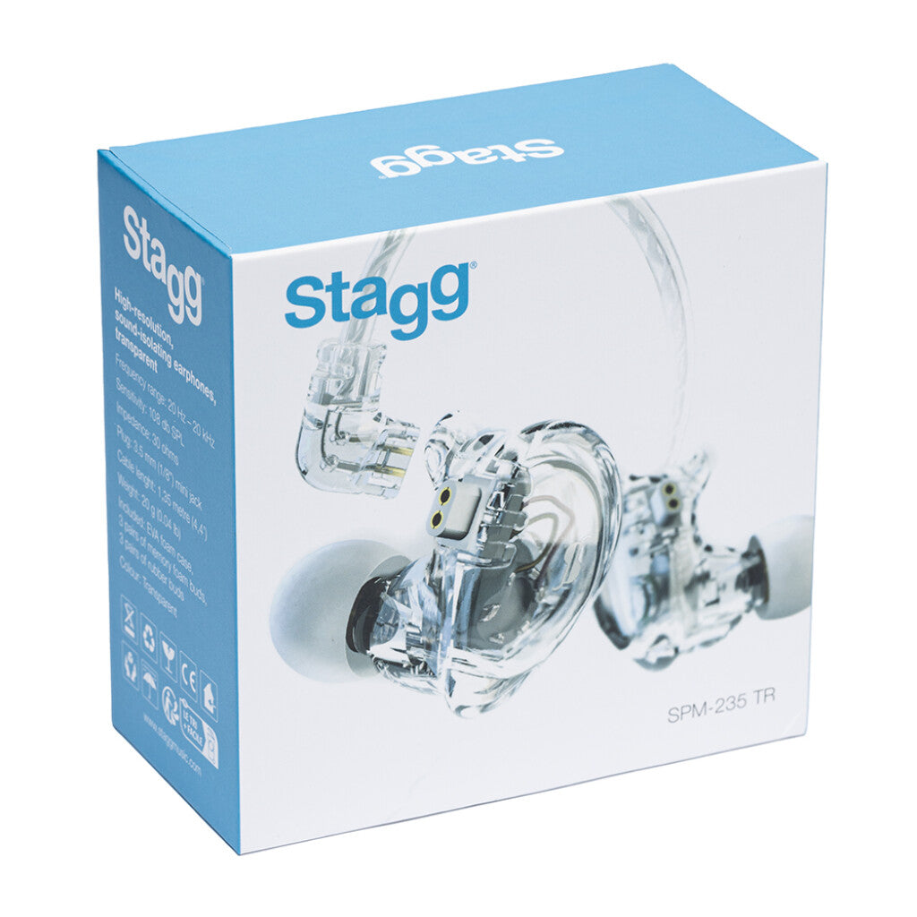 Stagg Monitors In-Ear Dual Driver Transparent SPM-