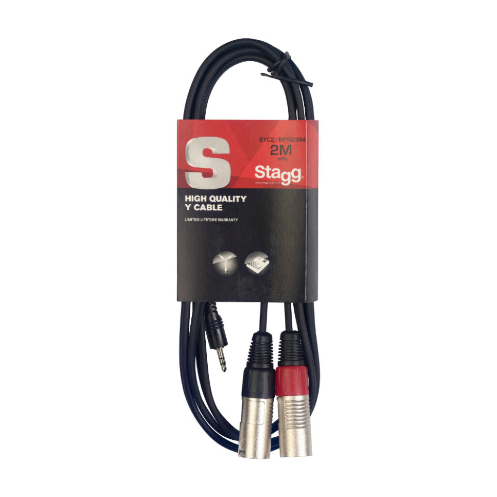 Stagg Y Cable Mini Jack to Stereo XLR 1m