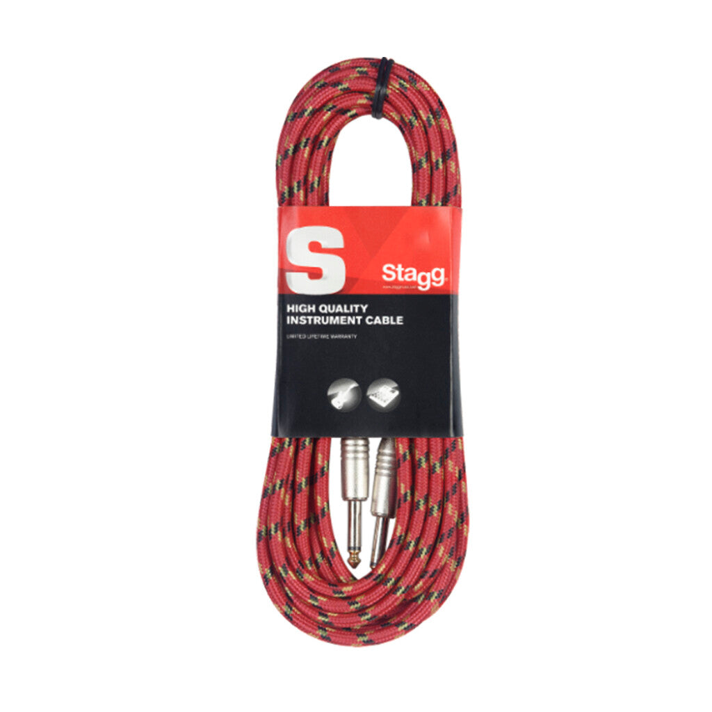Stagg Cable Vintweed Red 10ft