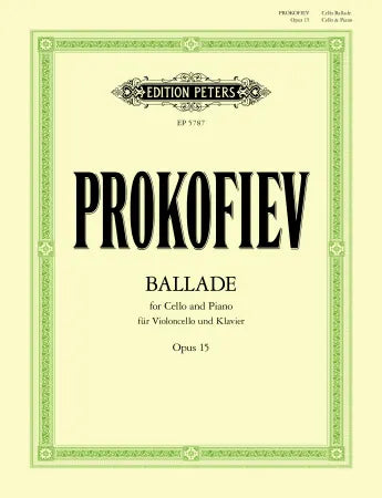 Prokofiev Ballade Cello & Piano op15 EP5787