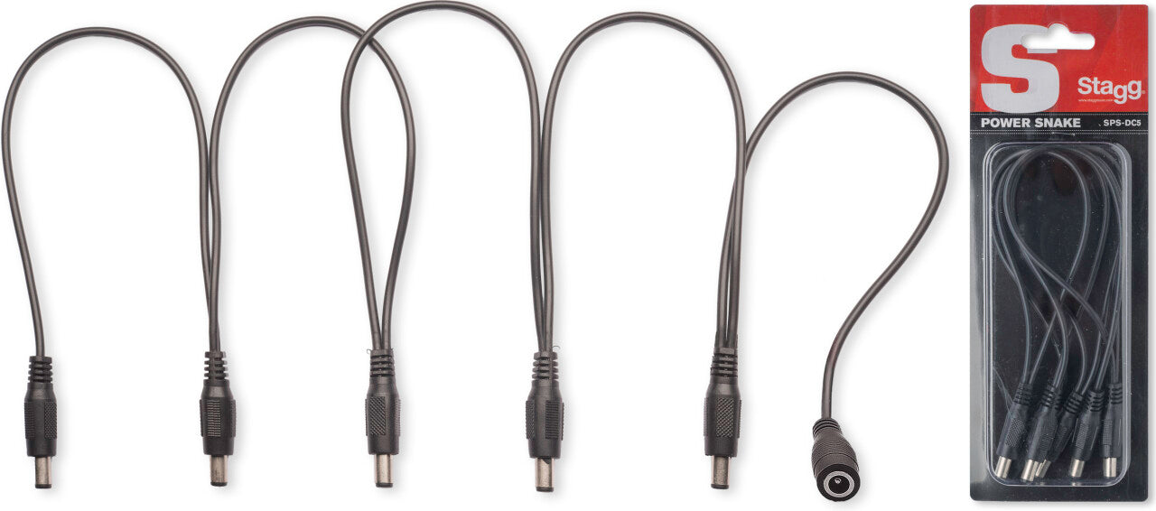 Stagg Power Snake 5-Effect Pedal Cable