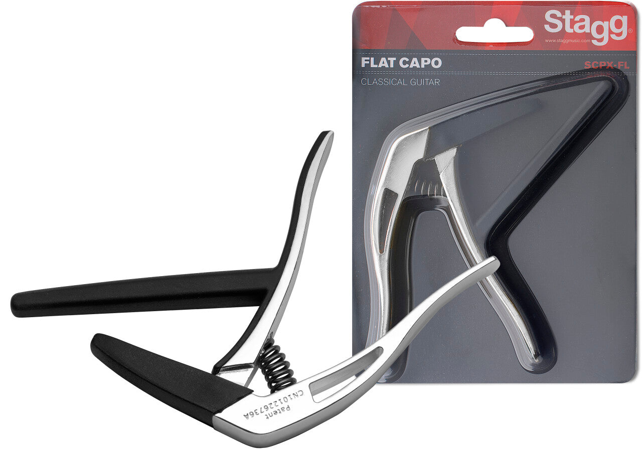 Stagg Flat Capo Classical Gtr CHROME