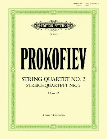 Prokofiev String Quartet No. 2 Op. 92 Parts EP5713