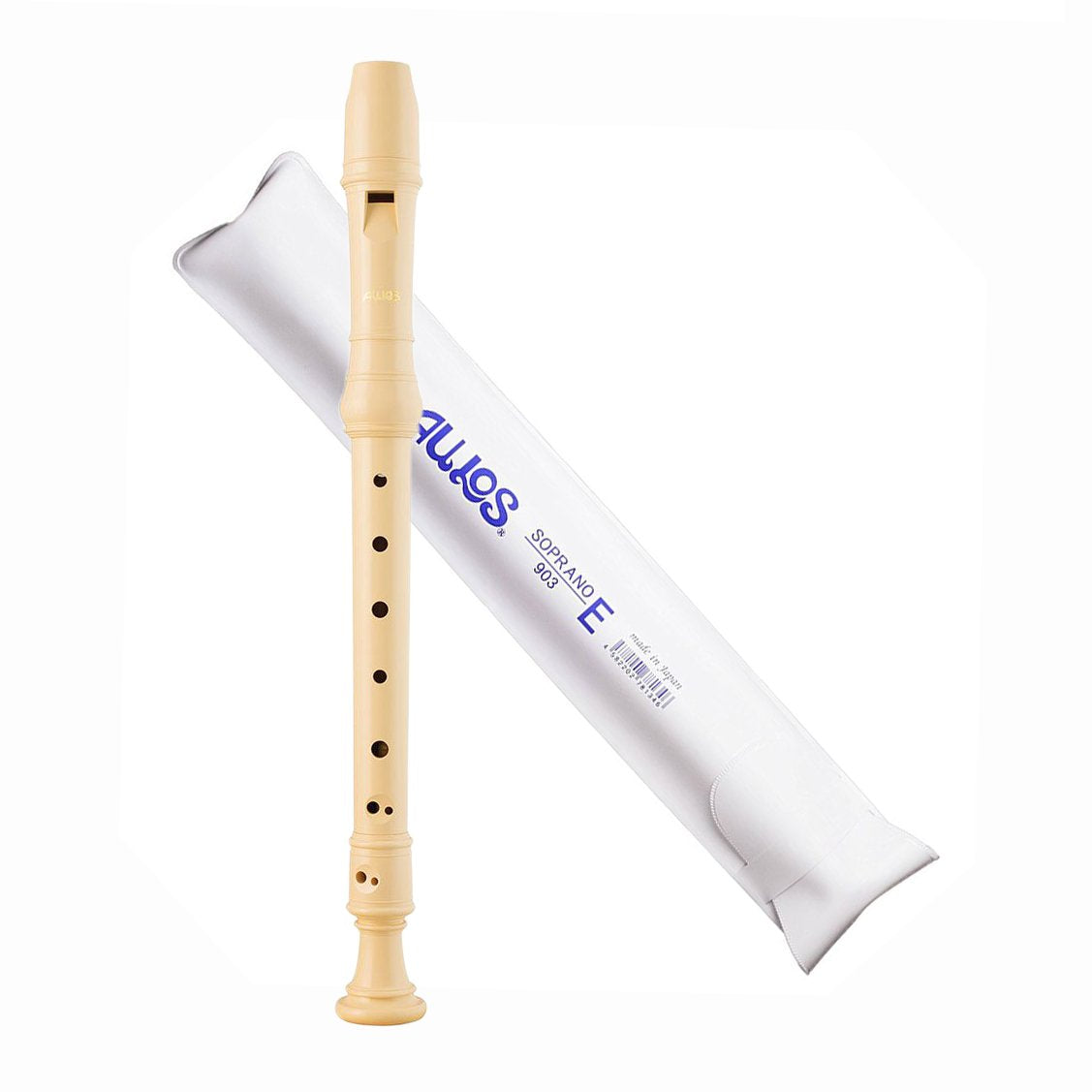 Aulos Descant Recorder White Case 903