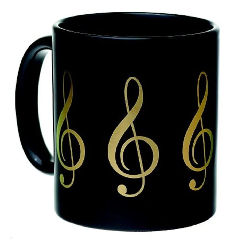 Mug Treble Clef Black/Gold AE