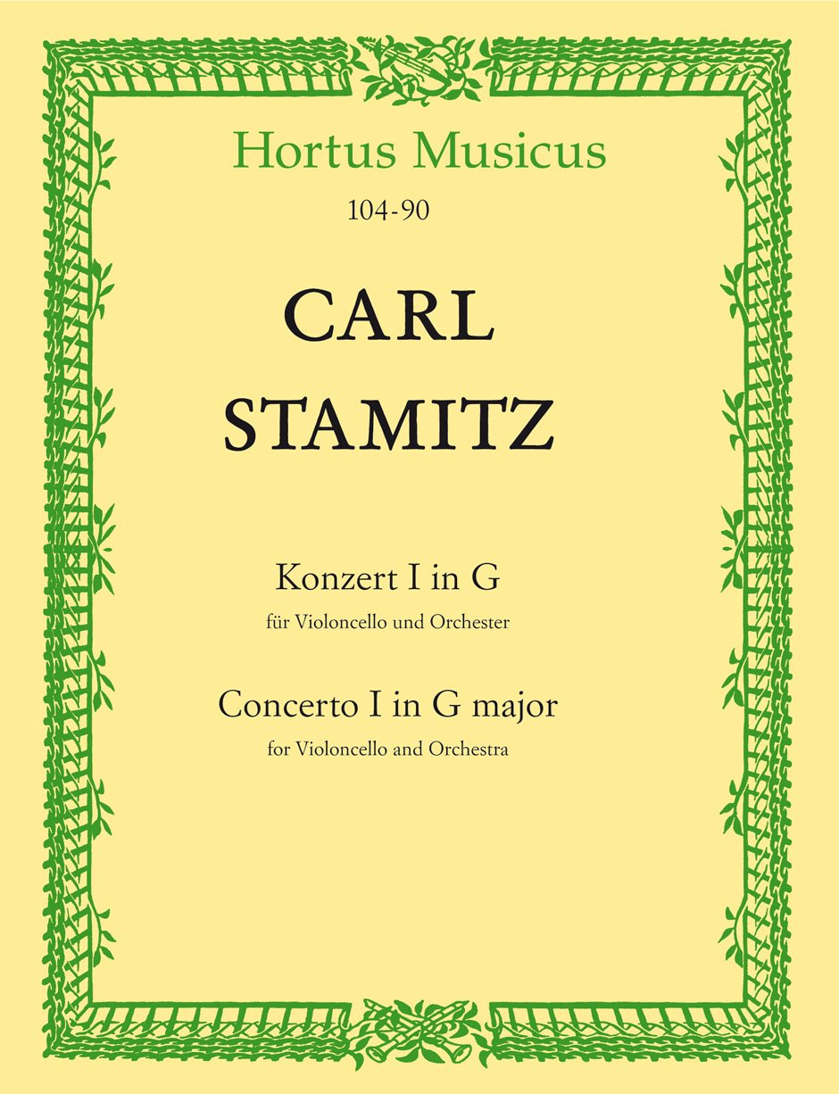 Stamitz Cello Concerto No. 1 G Major Piano HM104-90