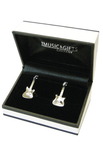 Cufflinks Elec Gtr Silverplated MG
