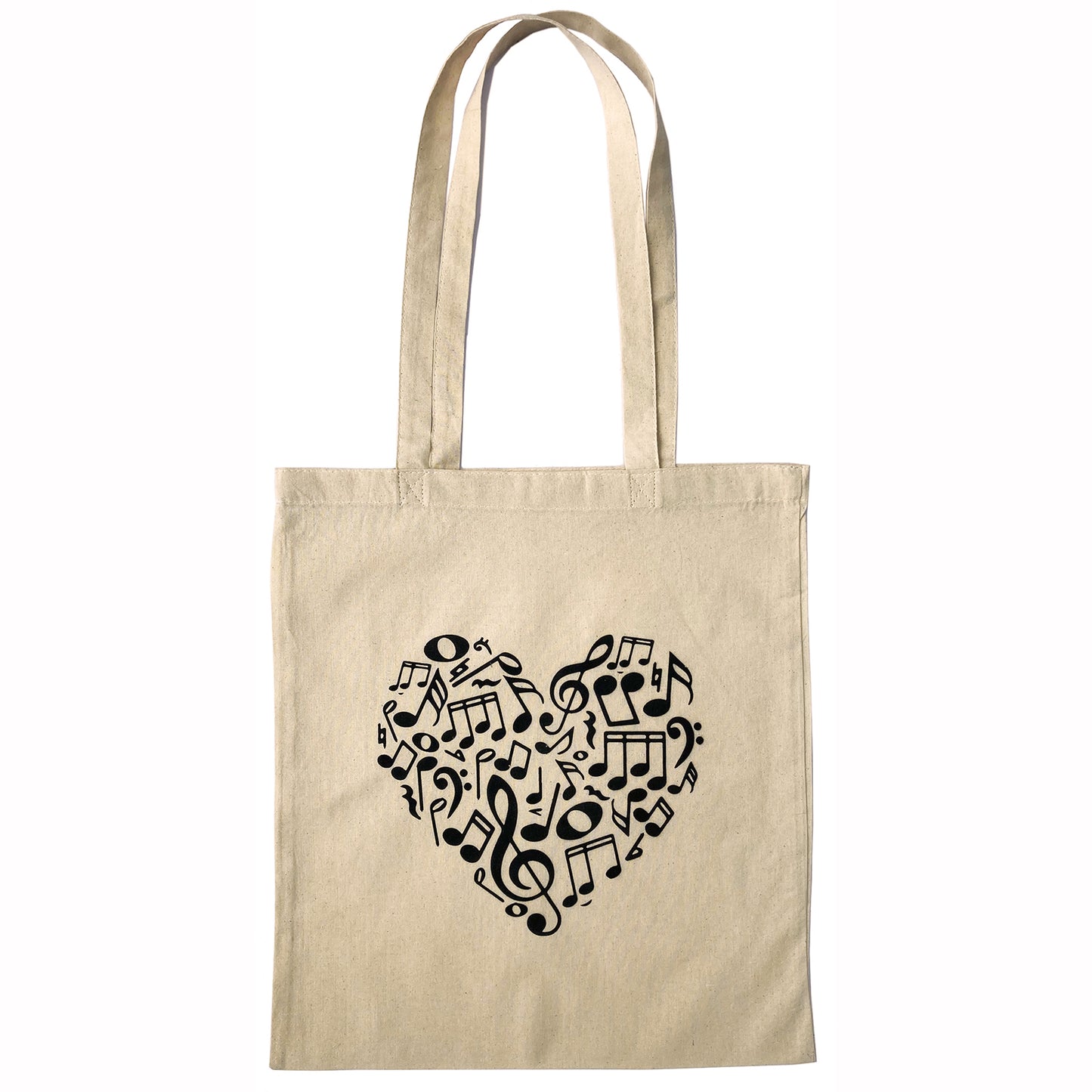 Heart of notes tote bag