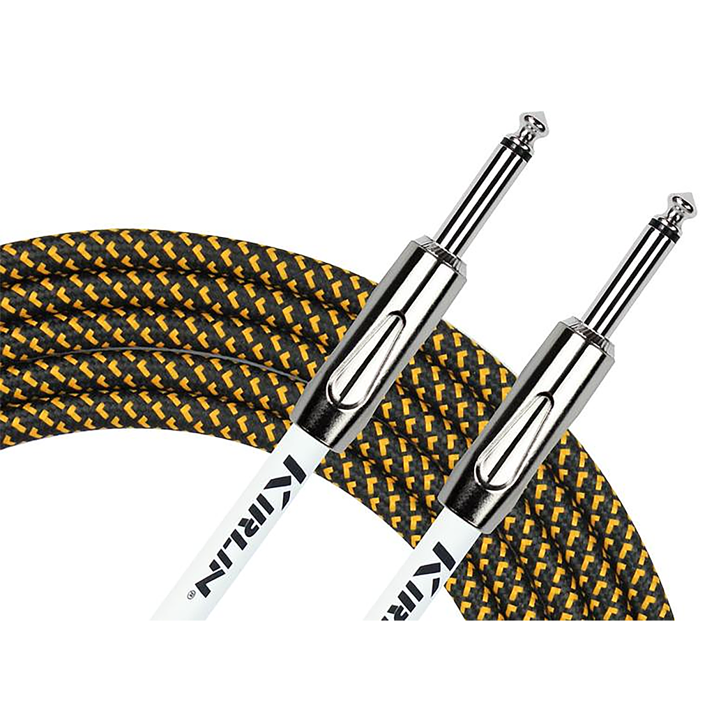 Kirlin Fabric 20' Straight Black/Yellow Cable