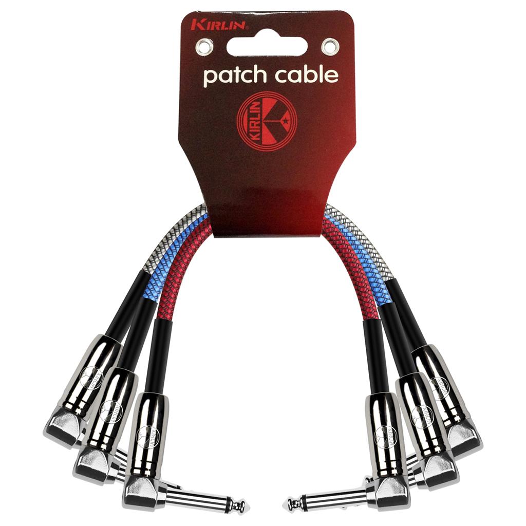 Kirlin Fabric Patch Cables 1' 3Pk