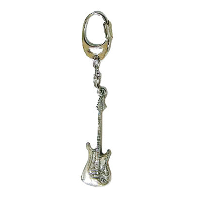 Keyring Pewter Stratocaster Guitar MG