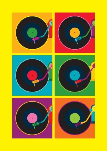 Card Pop Art Record Player PM163