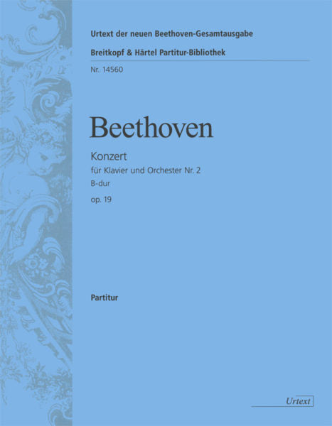 Beethoven Piano Concerto Nr 2 B flat Score EB