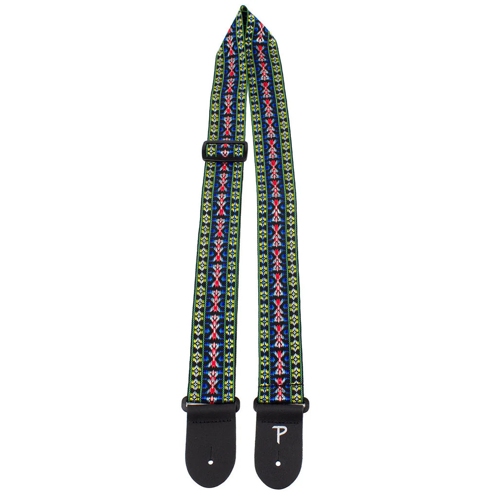 Perris Guitar Strap: Retro Hootenanny - Blue/Yellow/Red