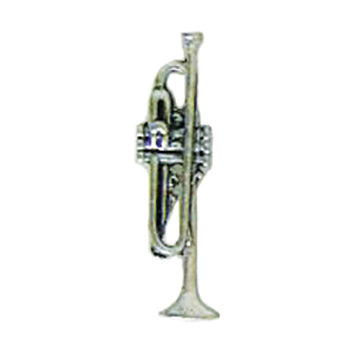 Pewter Badge Trumpet