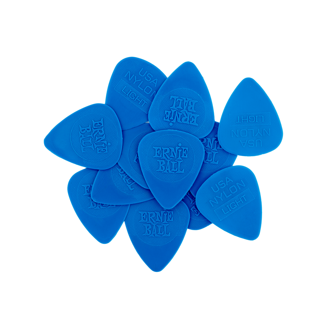 Plectrum EB Blue Nylon Thin 12 Qty