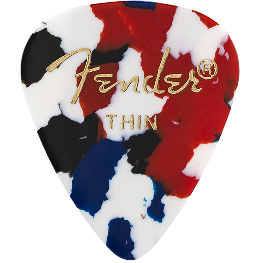 Fender Classic Celluloid 351 Shape Picks Thin Confetti 12-Pack