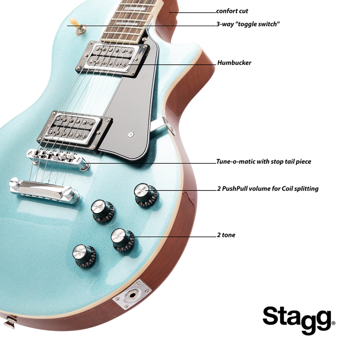Stagg Electric Guitar - Shoreline Blue