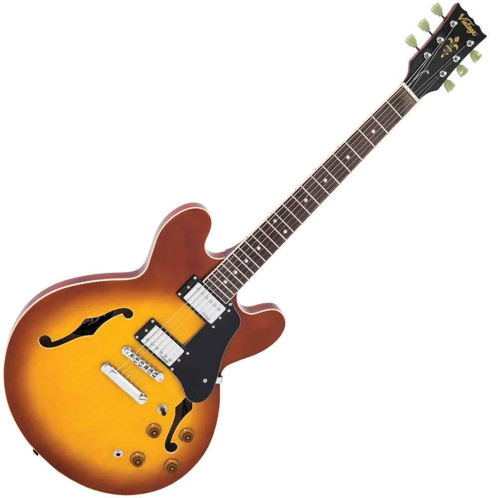 Vintage Semi-Acoustic Guitar Honey Burst VSA500HB