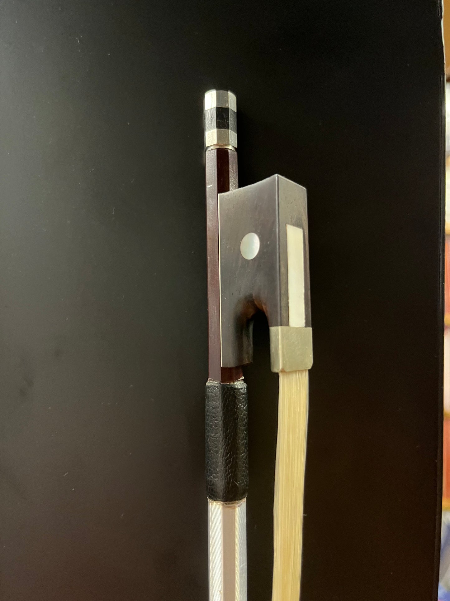 Vln Bow 1/4 Ebony Half Mnted Octagonal