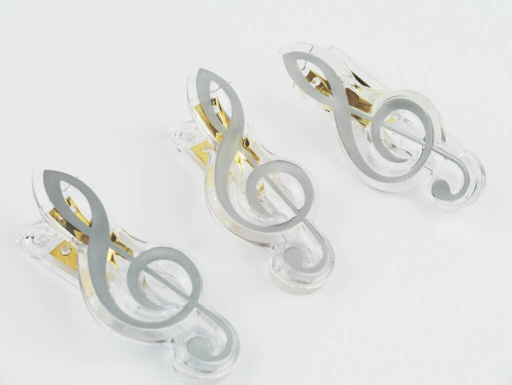 Clip Treble Clef Silver 7cm
