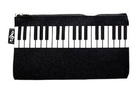 Black Flat Keyboard Pencil Case