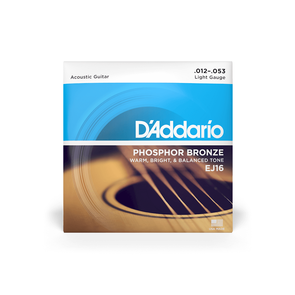 D'Addario EJ16 Acoustic Guitar Light 12 Phosphor Br