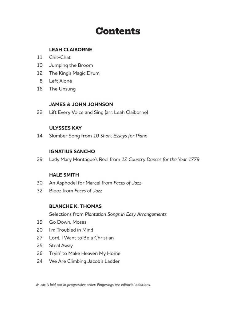 Expanding the Repertoire Piano Music of Black Composers Level 1 HL