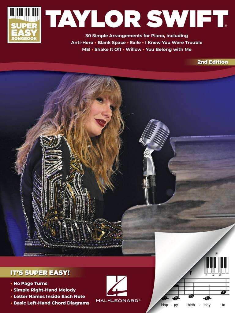 Taylor Swift Super Easy Songbook 2nd Edition