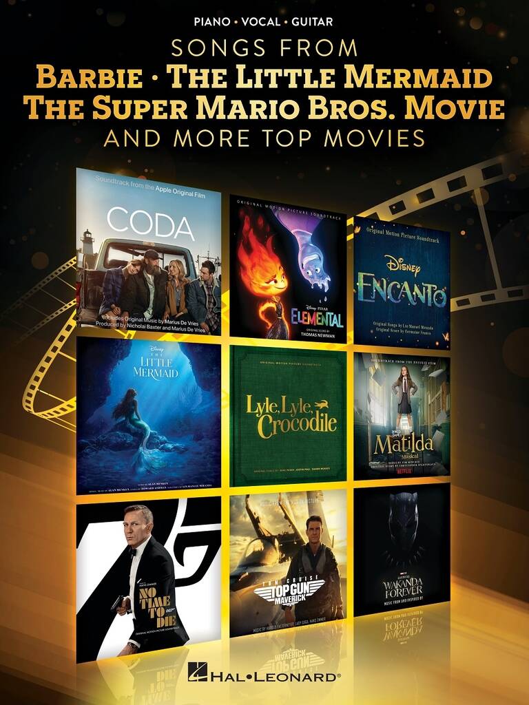 Songs from Barbie, the Little Mermaid, the Super Mario Bros. Movie, and More Top Movies ~ Piano-Voice-Guitar