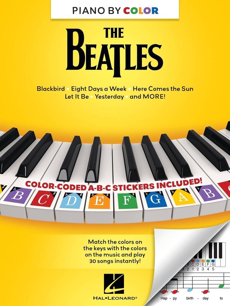 The Beatles Piano by Color