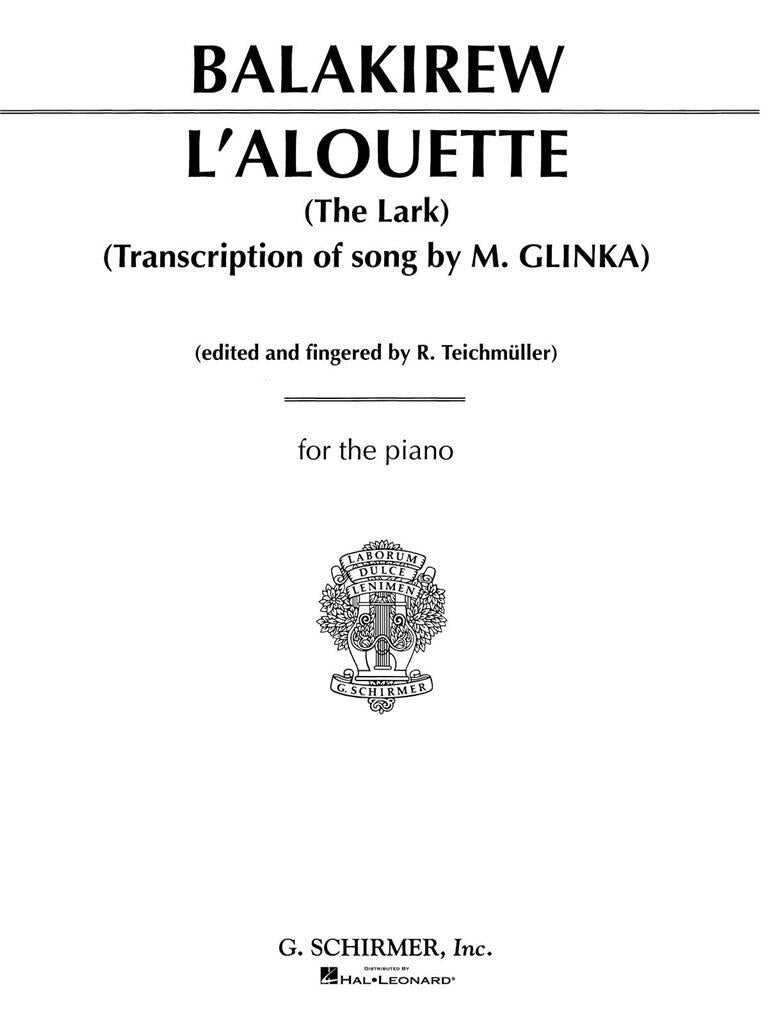 Balakirew LAlouette (The Lark) PNO GS