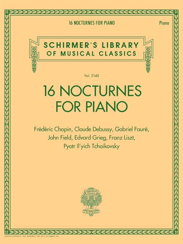 16 Nocturnes For Piano schirmers librar