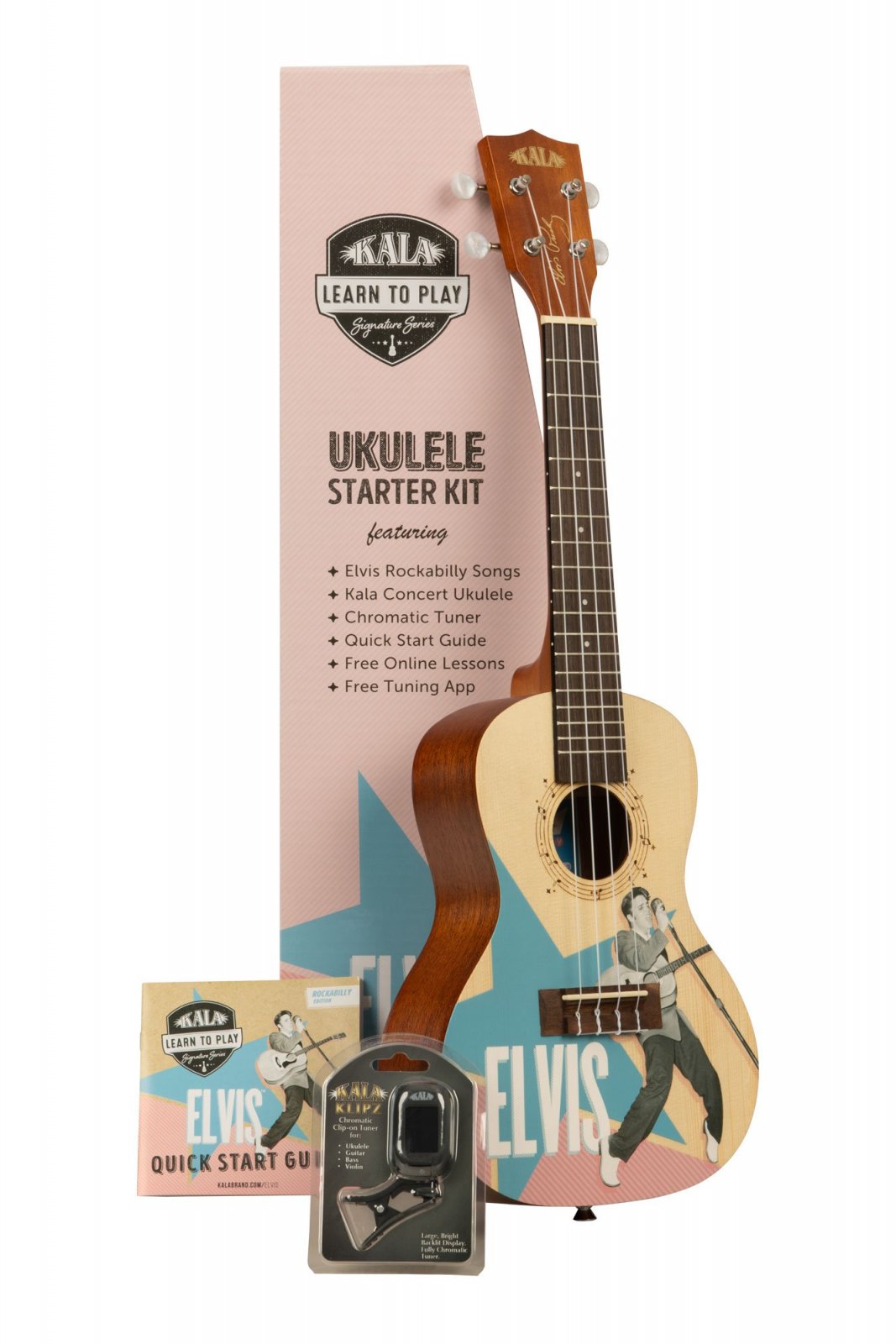 Kala Ukulele Concert Elvis Pack Rockabilly