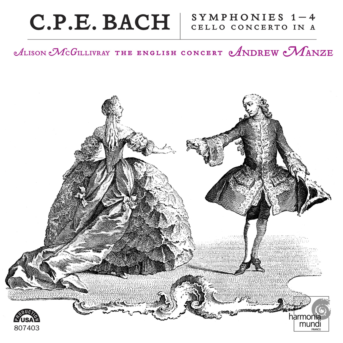 Bach CPE Symph 1-4 Cello conc Manze CD
