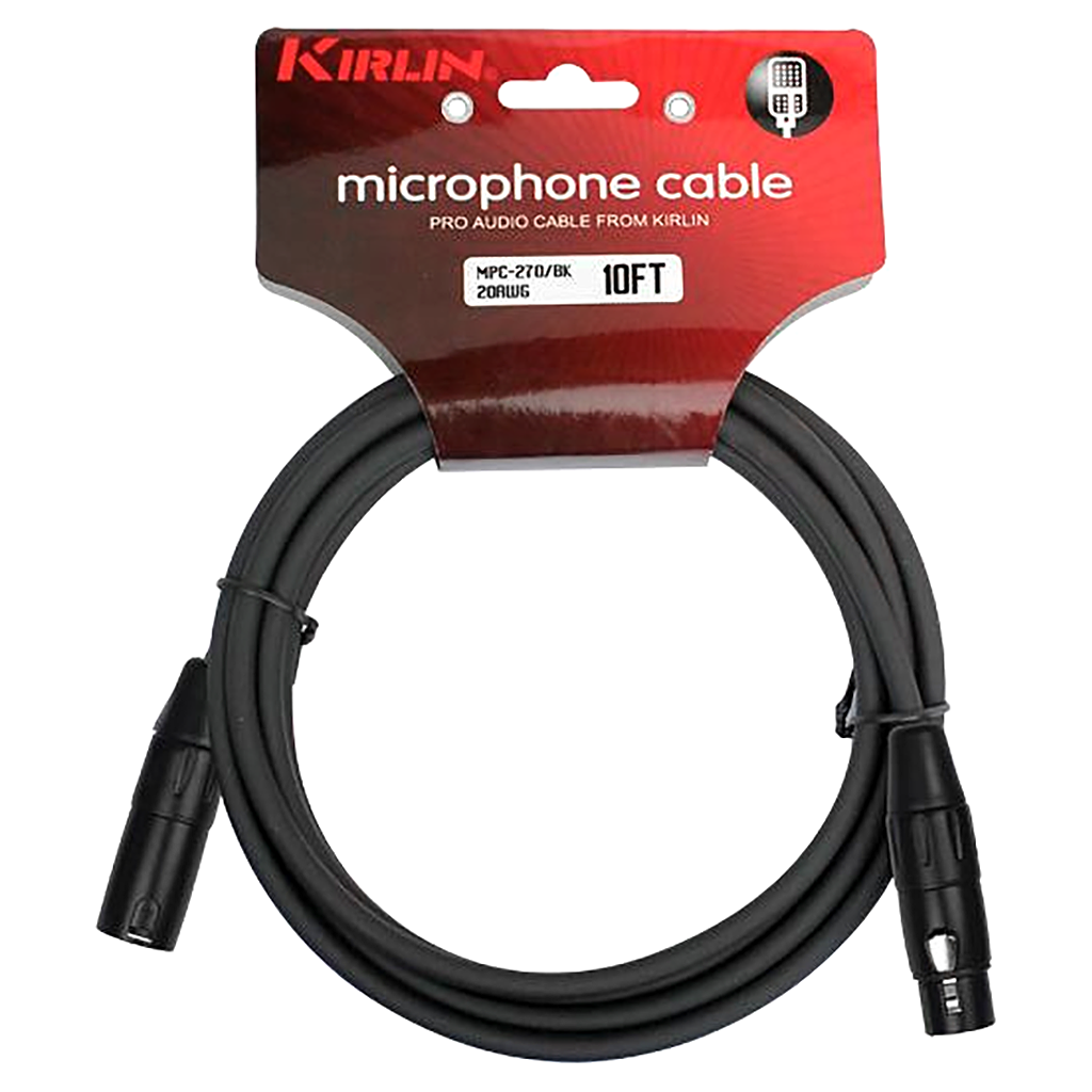 Kirlin Deluxe Mic Lead XLR (M) to XLR (F) 6m