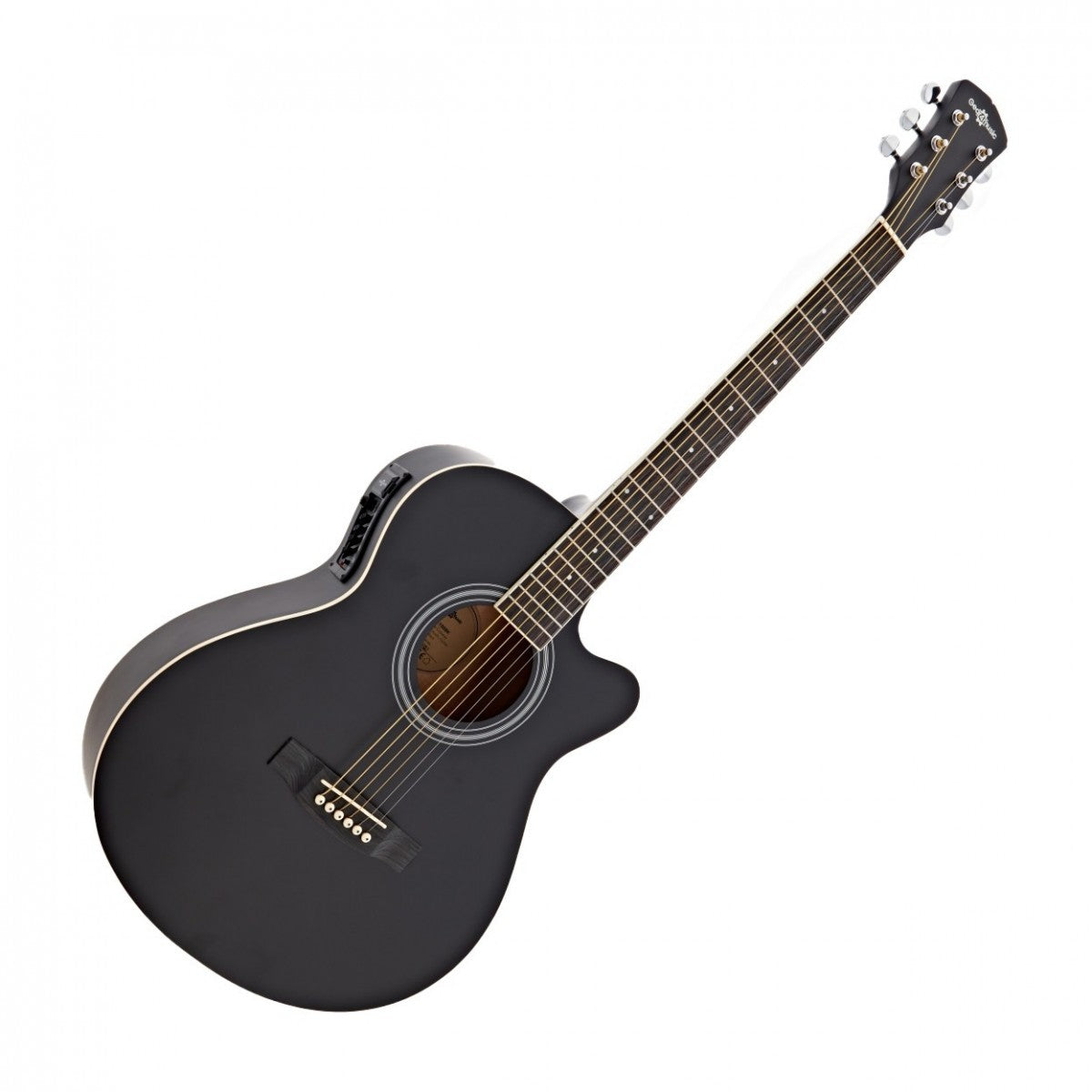 Stagg Electro-Ac Mini Jumbo Gtr Blk Spr
