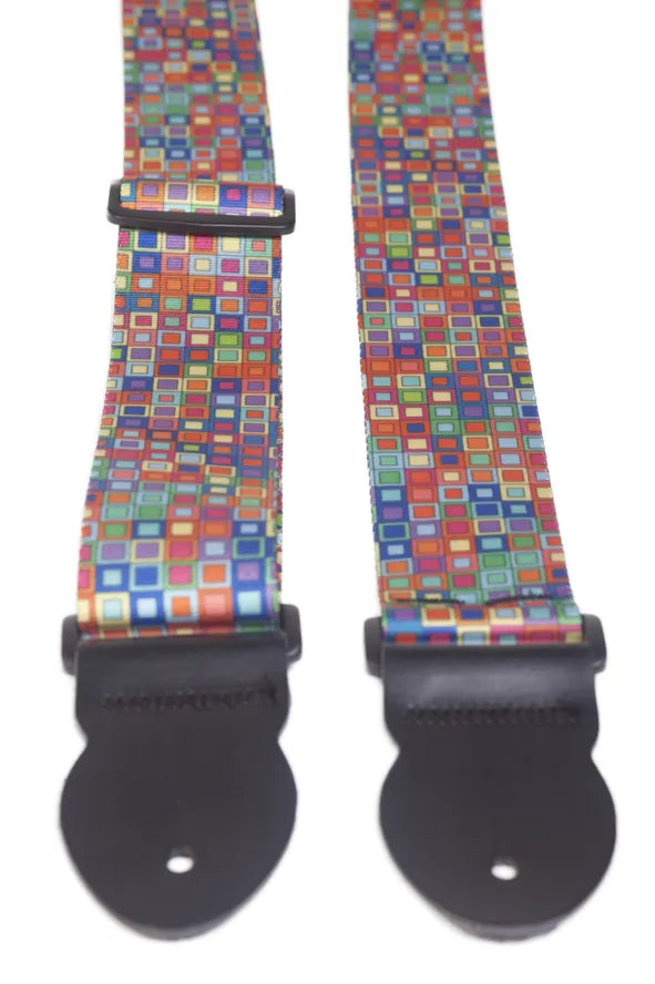 Guitar Strap - Leathergraft - Graphic Webbing - Squares