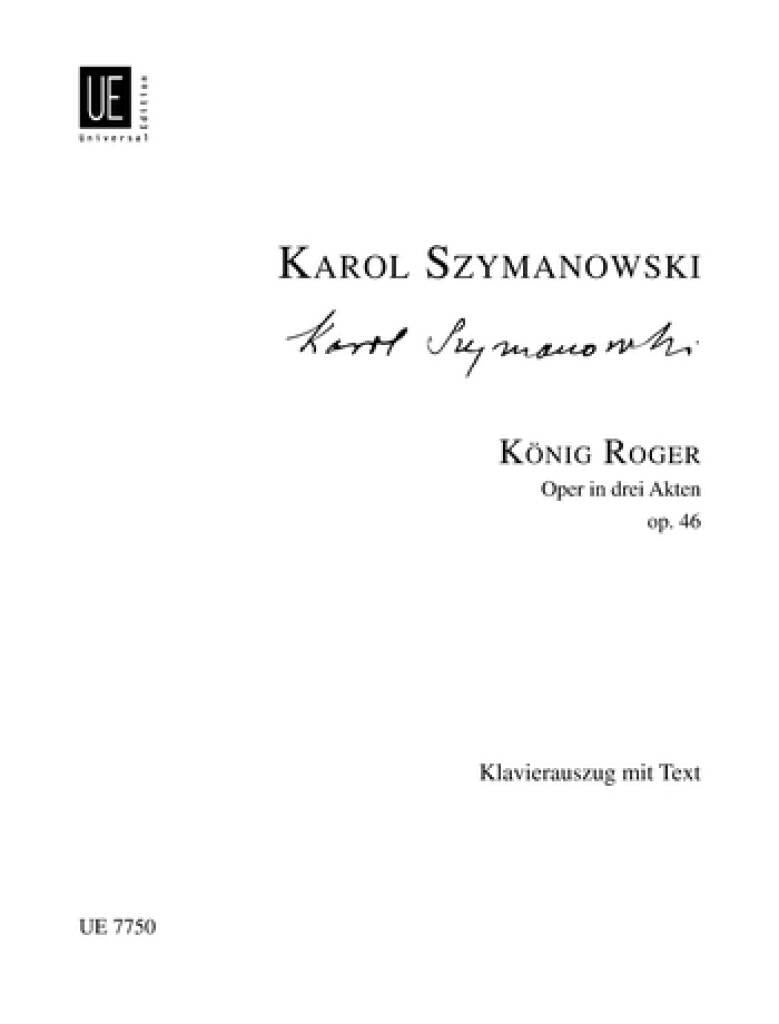 Szymanowski Konig Roger Op46 V/S UE