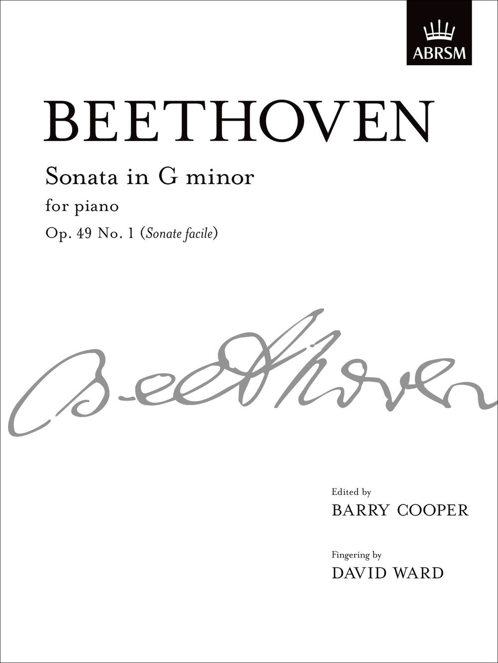 Beethoven Pno Sonata g min Op49/1 AB Co